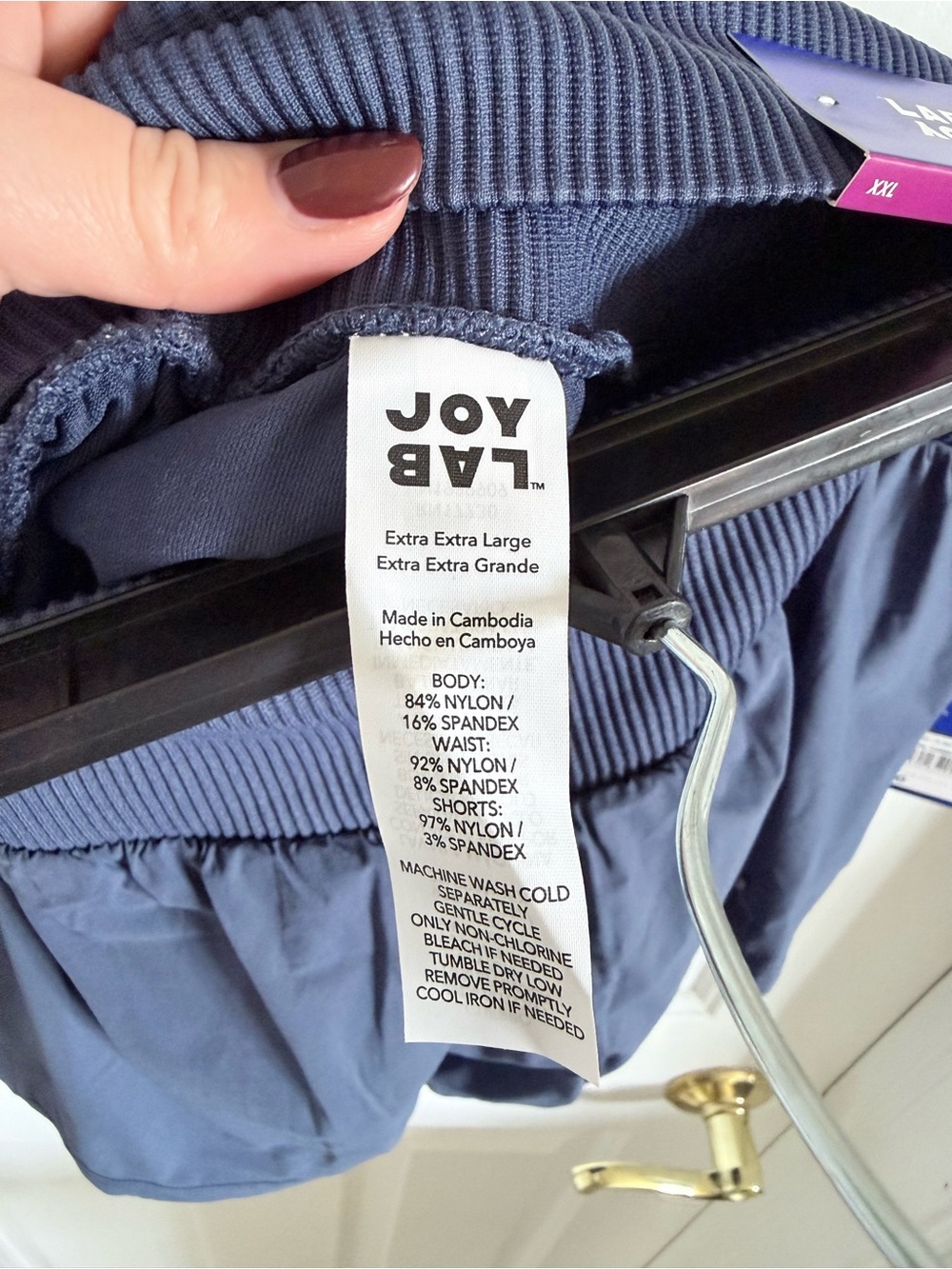 NWT New Women's Navy Athletic Skort Shorts with Built-In Biker Shorts Pilates - Picture 10 of 14